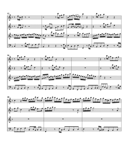 Aria: Gold und Ophir ist zu schlecht from Cantata BWV 65 (arrangement for 4 recorders (AAAB))