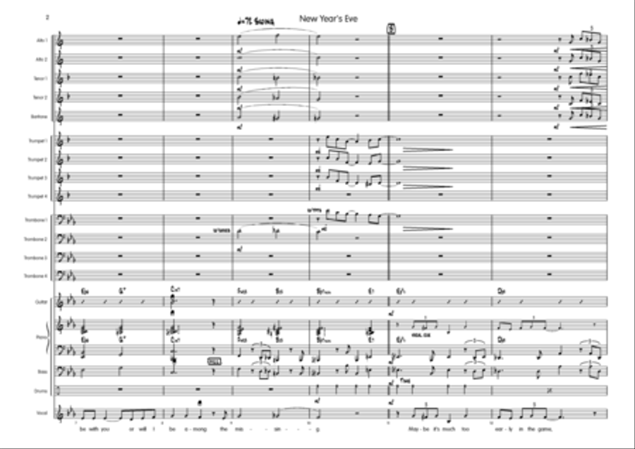 What Are You Doing New Year's Eve Big Band scores gallery preview page 3