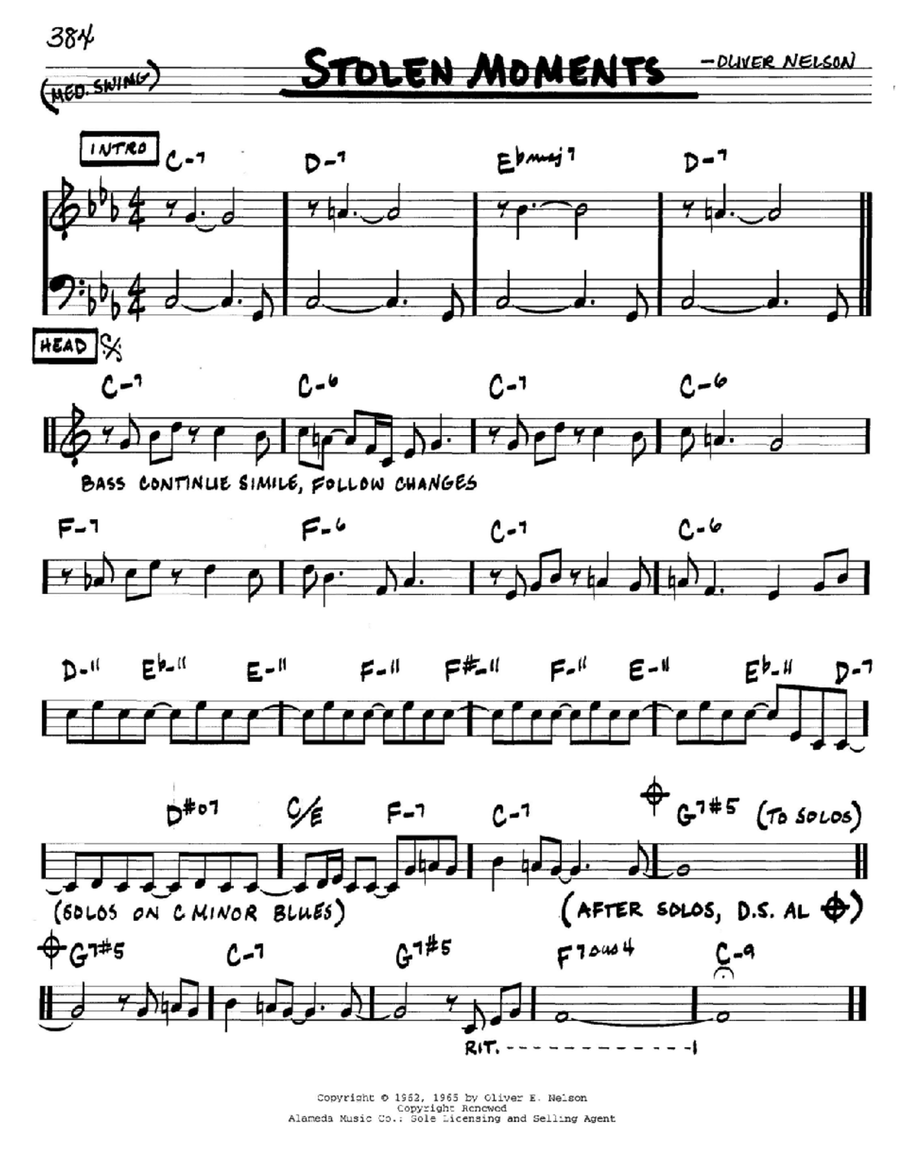 Stolen Moments C Instrument scores gallery preview page 1