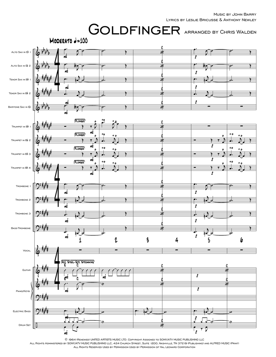 Goldfinger Jazz Ensemble scores gallery preview page 1