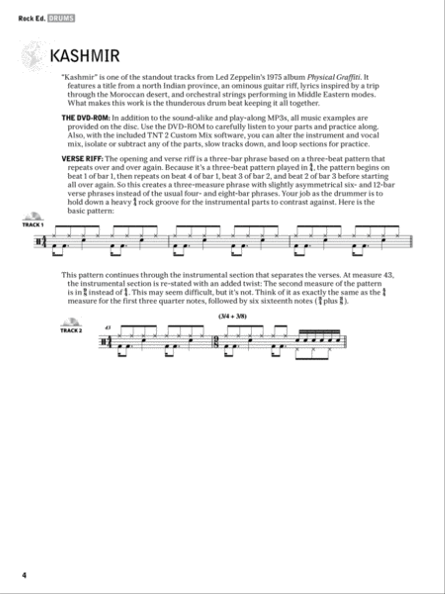 Alfred's Rock Ed. -- Led Zeppelin Drums Drum Set scores gallery preview page 5