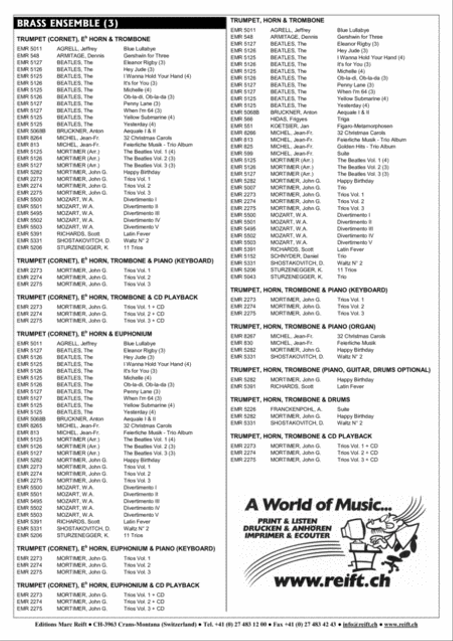 Aequale I & II Aequale I & II Brass Trio scores gallery preview page 4