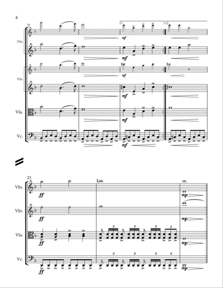 One Day String Quartet scores gallery preview page 6