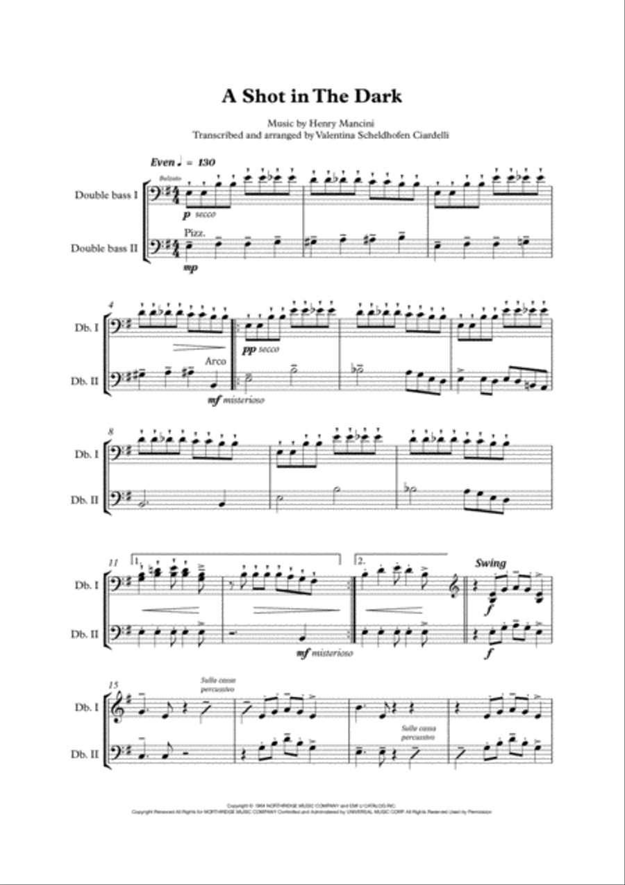 A Shot In The Dark String Duet scores gallery preview page 3