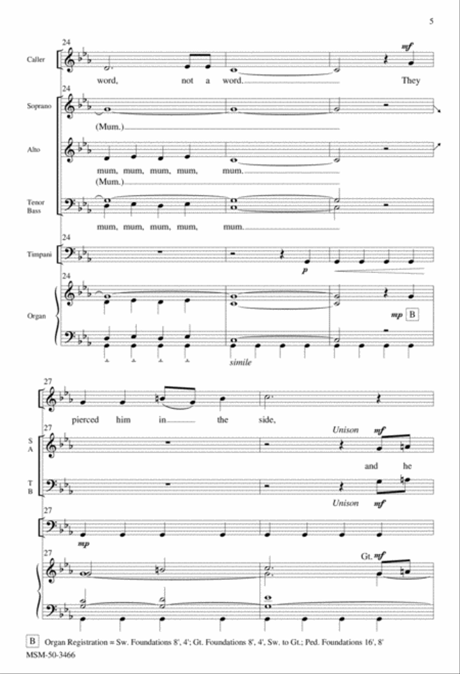 They Crucified My Lord 4-Part scores gallery preview page 5