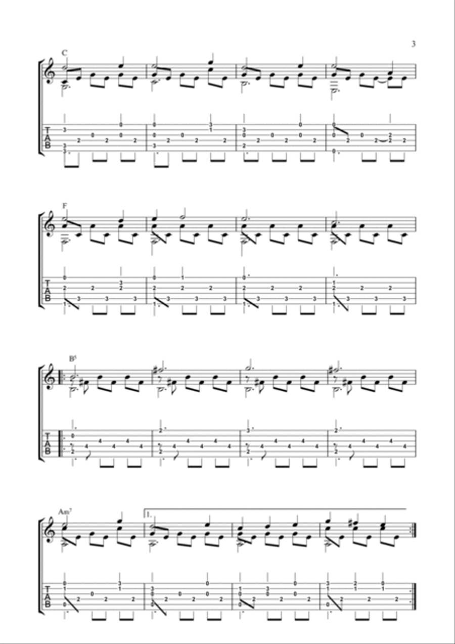 Peace Peace Acoustic Guitar scores gallery preview page 3