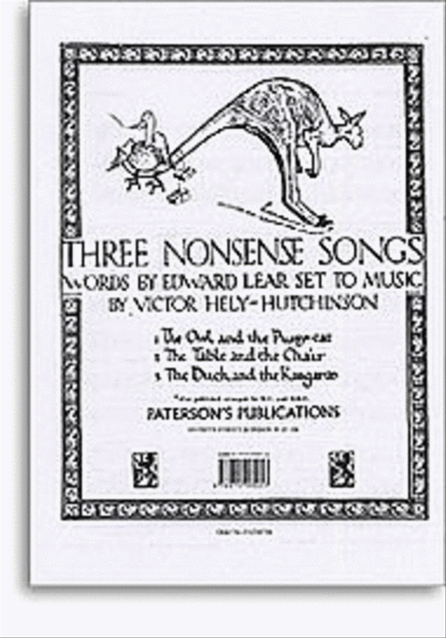 Hely-Hutchinson: Three Nonsense Songs Voice scores gallery preview page 1