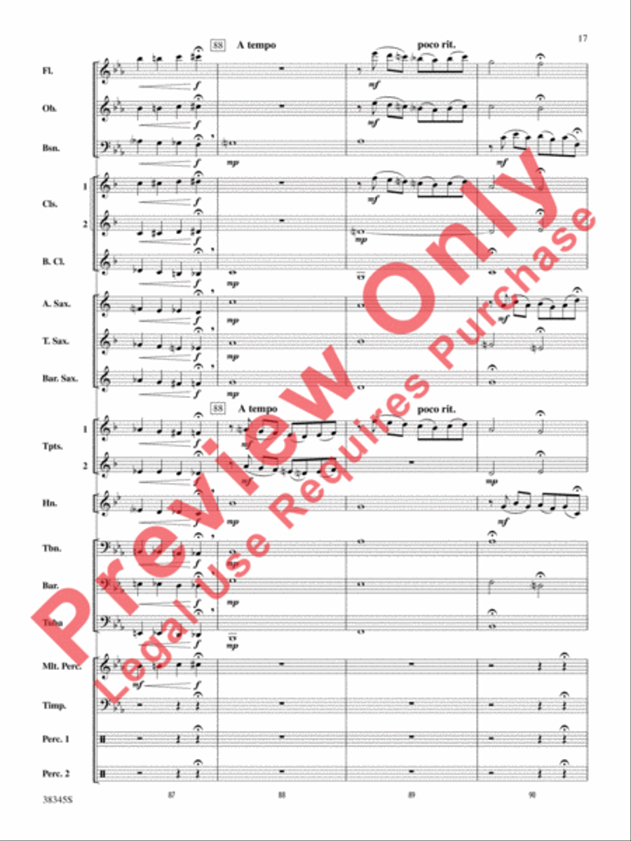 Grand Canyon Suite, Themes from Concert Band scores gallery preview page 18