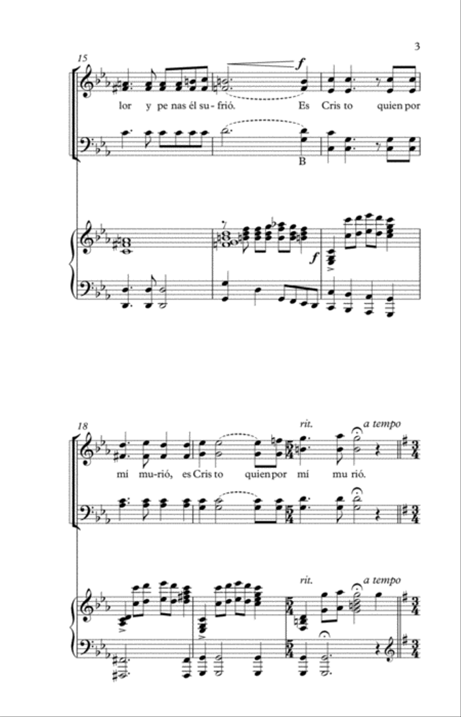 Oh, cuanto le amo (Oh, How I Love Jesus) 4-Part scores gallery preview page 3