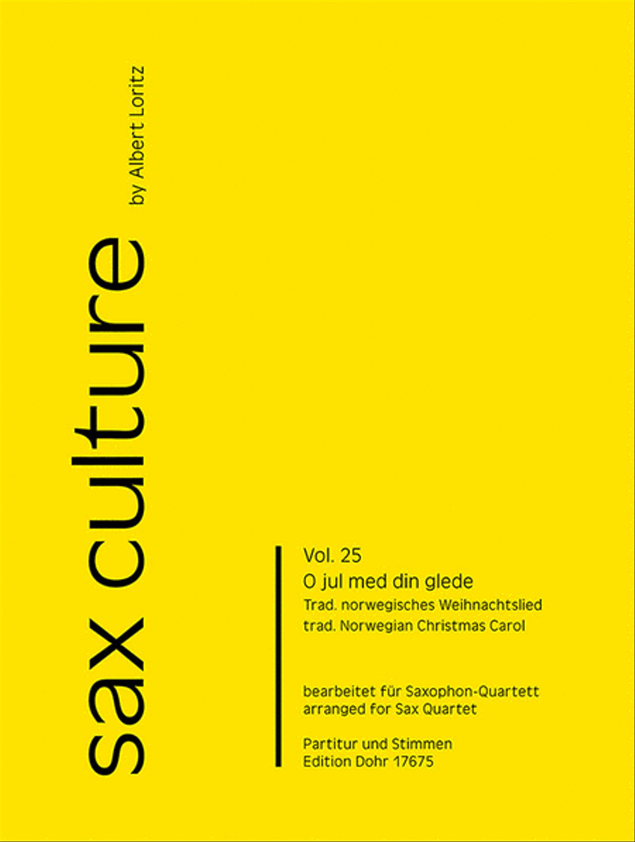 O jul med din glede -Traditionelles norwegisches Weihnachtslied- (für Saxophonquartett/Saxophonorchester) Orchestra scores gallery preview page 1