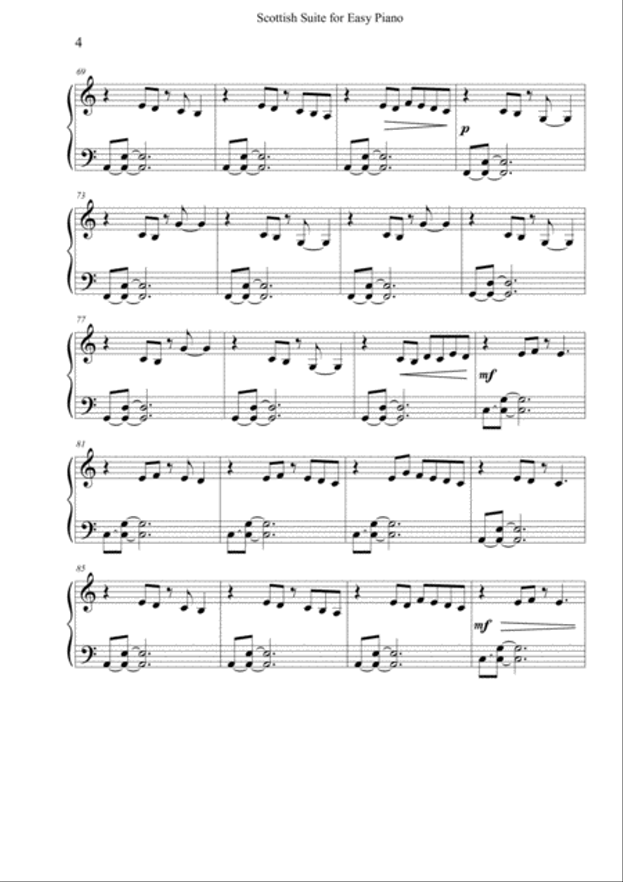 Scottish Suite - For Easy Piano Easy Piano scores gallery preview page 4