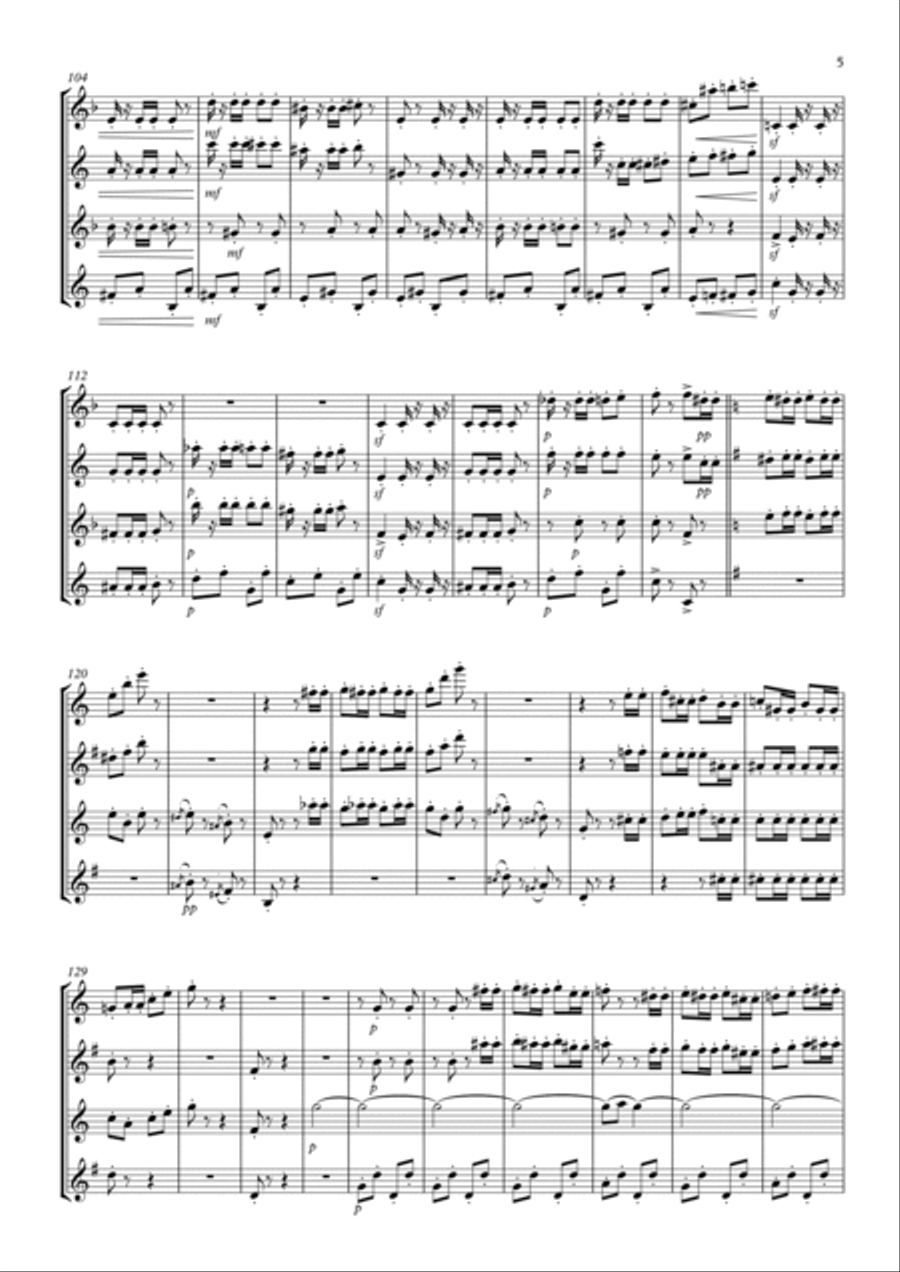 The Grasshoppers' Dance Woodwind Quartet scores gallery preview page 5
