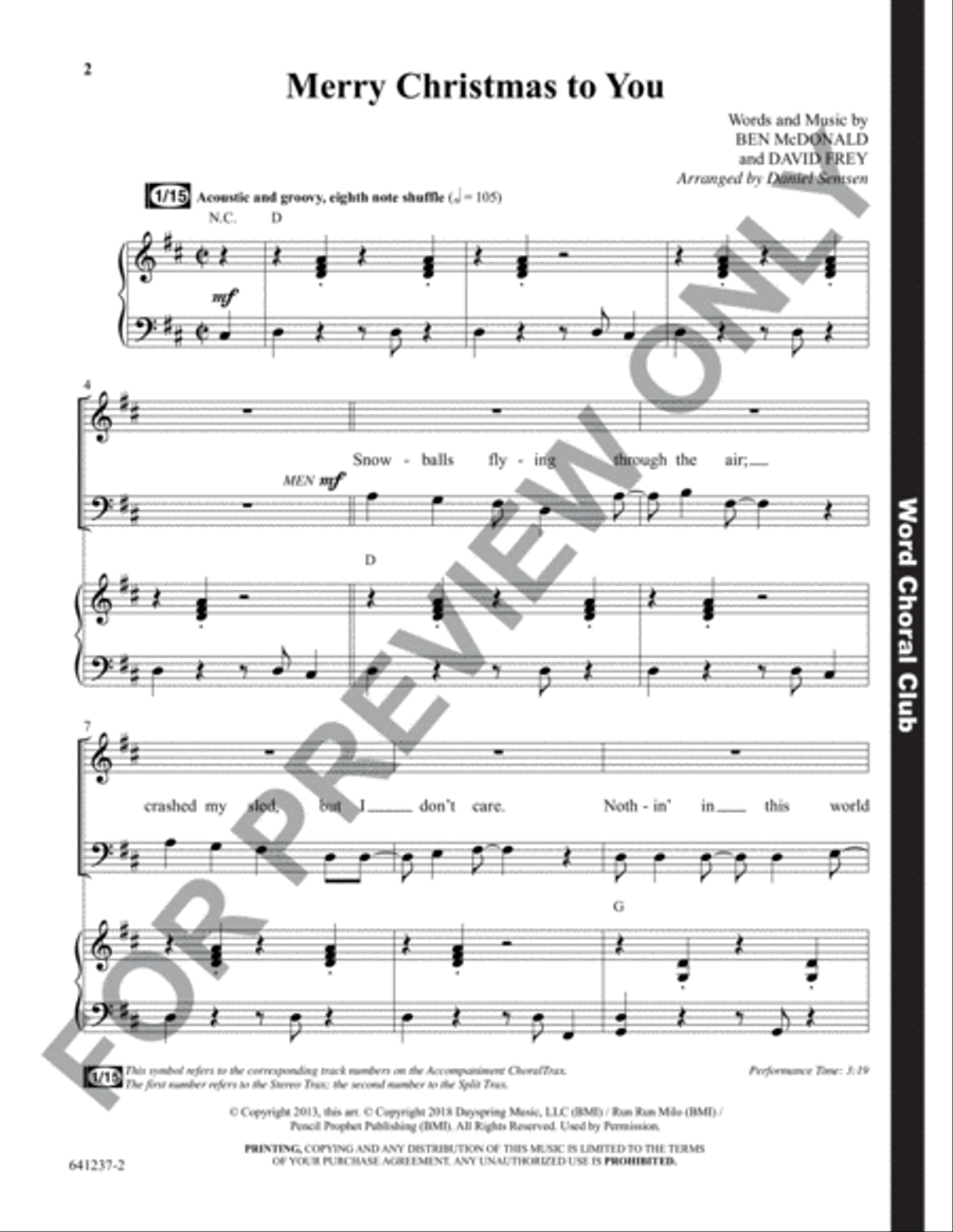 Merry Christmas to You - Anthem Choir scores gallery preview page 3