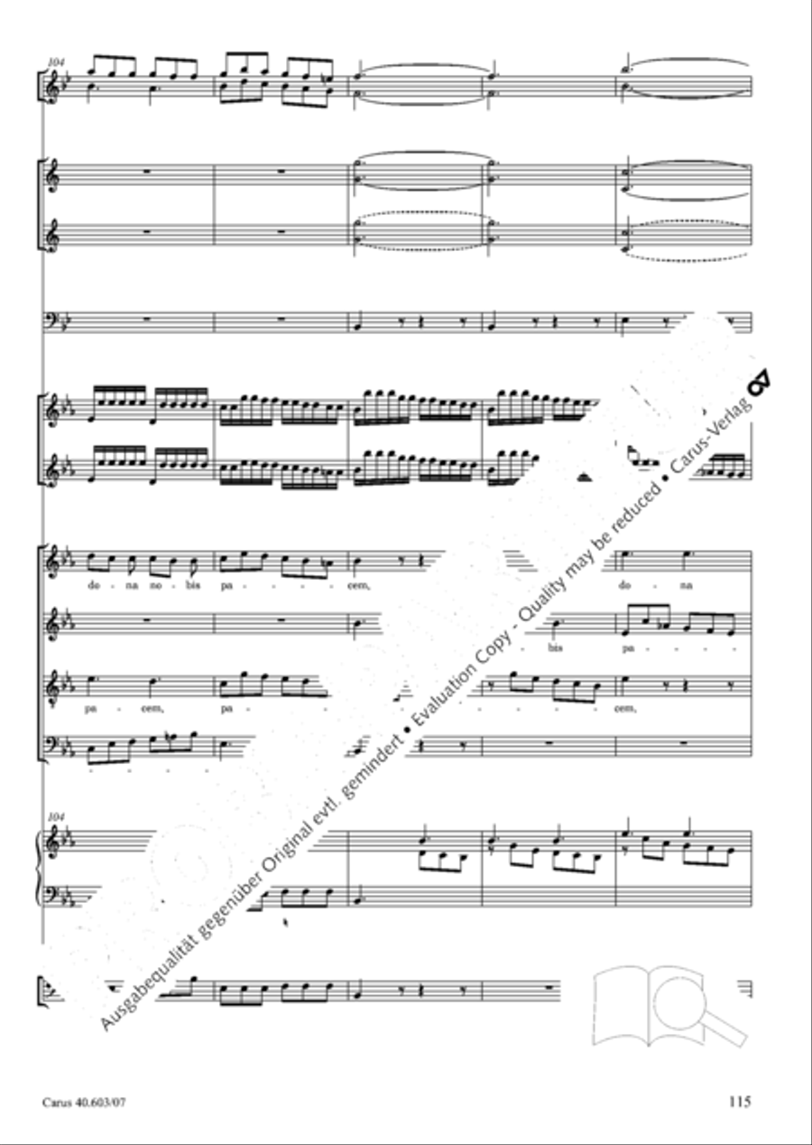 Grosse Orgelsolomesse in Es 4-Part scores gallery preview page 128