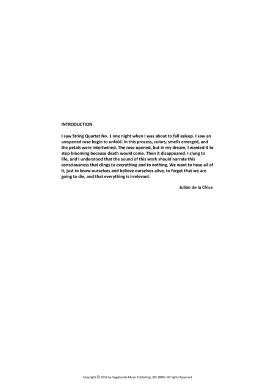 De La Chica: String Quartet Op. 7, No. 1 - Score Only String Quartet scores gallery preview page 3