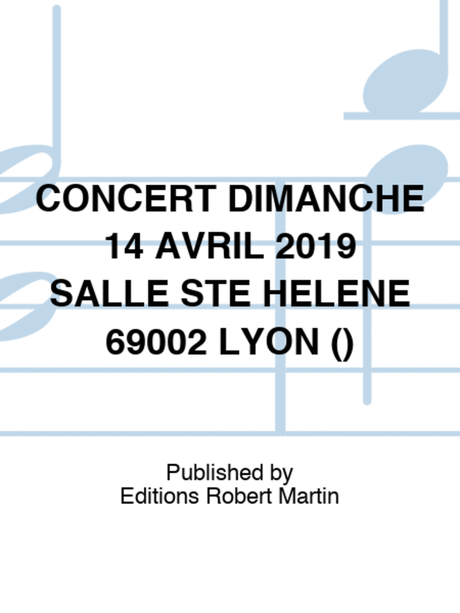 Concert Dimanche 14 Avril 2019 School and Community scores gallery preview page 1
