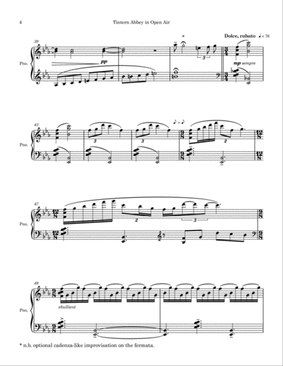 Tintern Abbey in Open Air Piano Solo scores gallery preview page 4