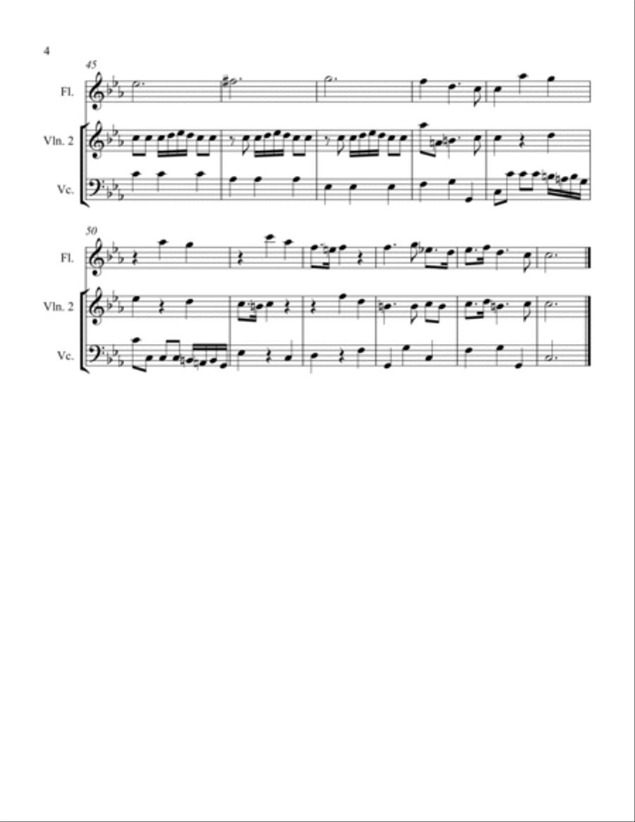 Sonata in C Minor Movement I Small Ensemble scores gallery preview page 4