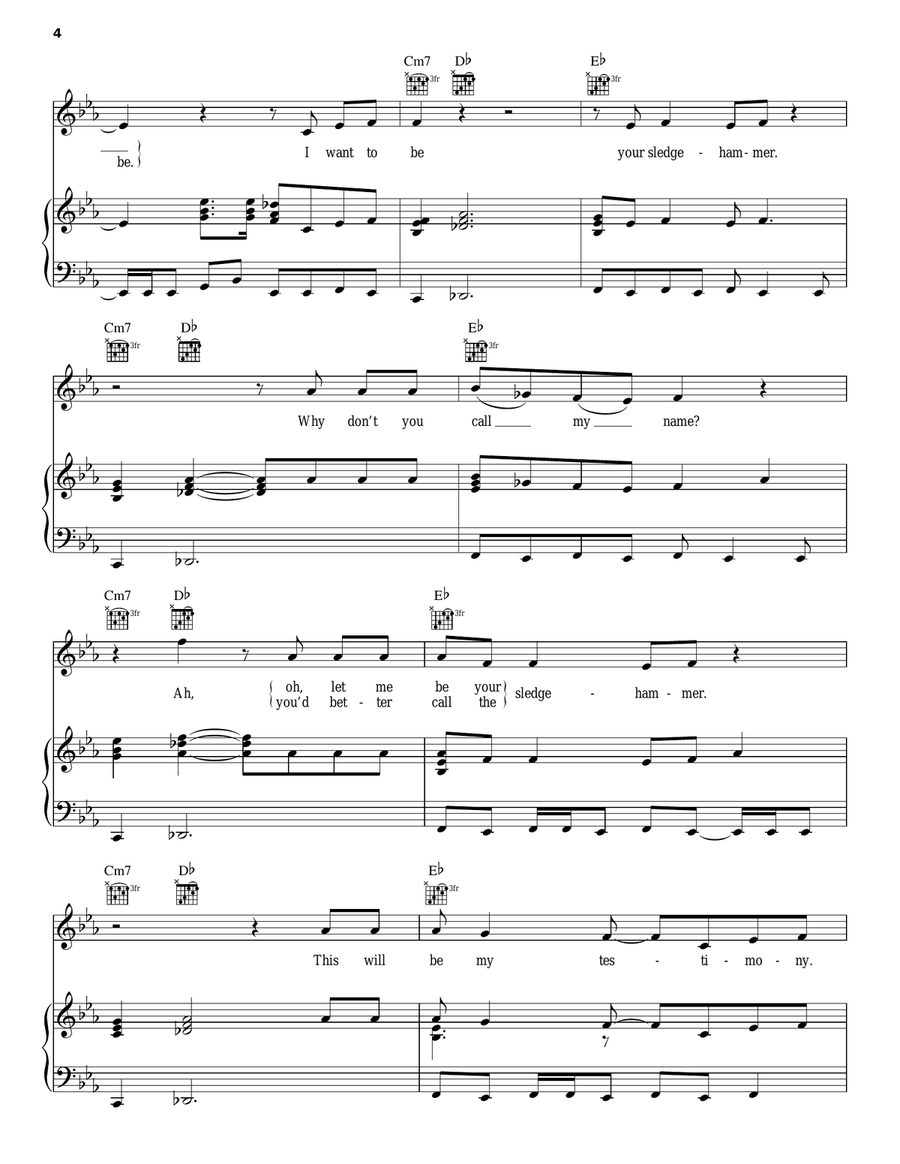 Sledgehammer Sledgehammer Piano, Vocal, Guitar scores gallery preview page 4