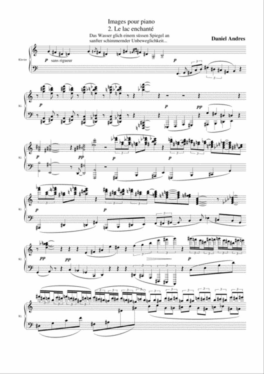 Images Nr. 2 Le lac enchanté Piano Solo scores gallery preview page 1