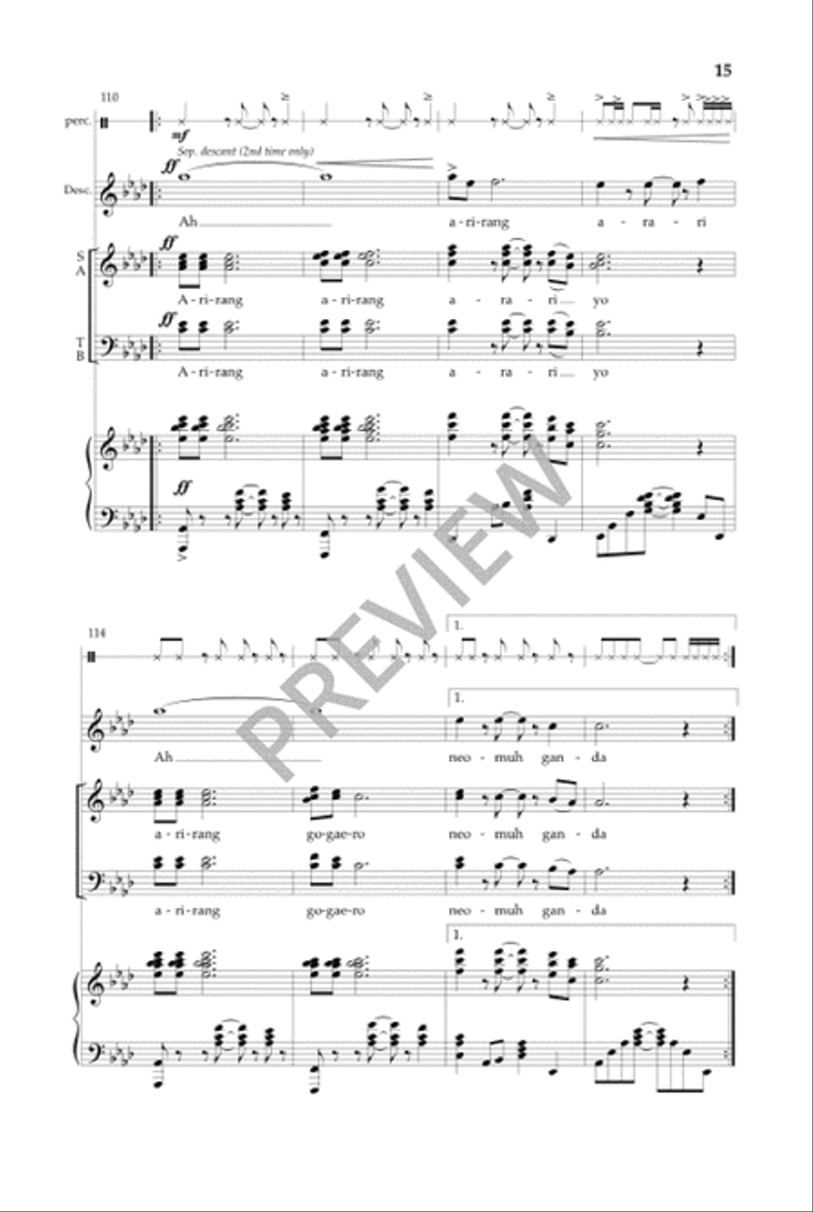 Arirang Arirang 4-Part scores gallery preview page 16