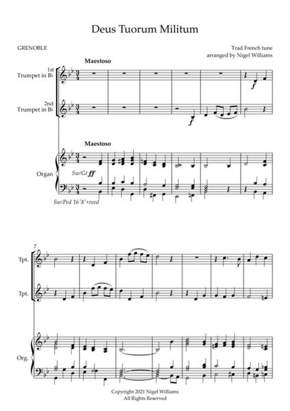 Deus Tuorum Militum, for Trumpet Duet and Organ image number null