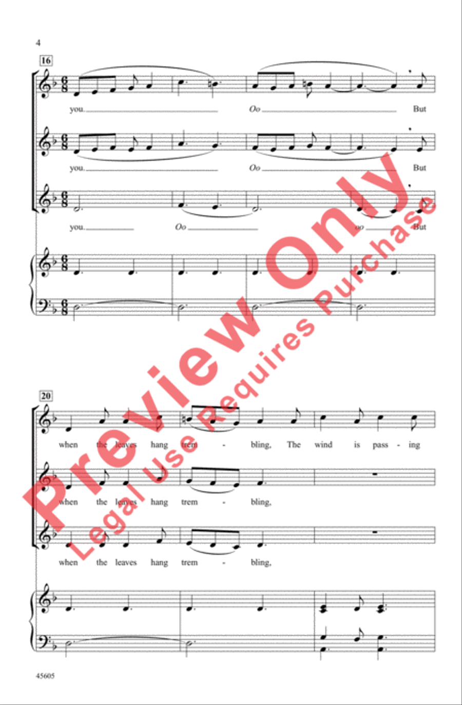 Who Has Seen the Wind? Women's Choir scores gallery preview page 4