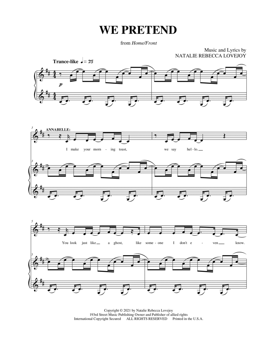 We Pretend Voice scores gallery preview page 1