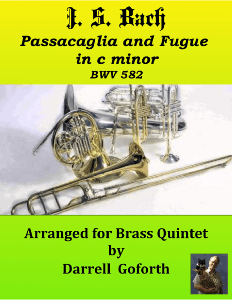 Bach: Passacaglia and Fugue in c minor for Brass Quintet Brass Quintet scores gallery preview page 1