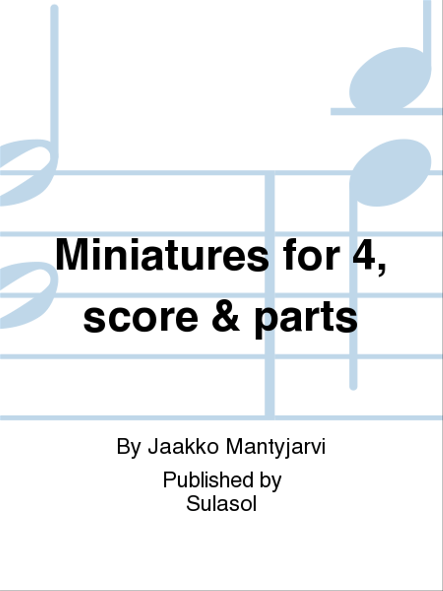 Miniatures for 4, score & parts Bassoon scores gallery preview page 1