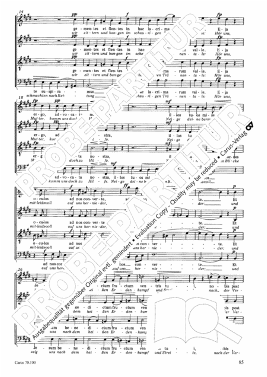 Geistliches Chorbuch der Romantik Choir scores gallery preview page 86