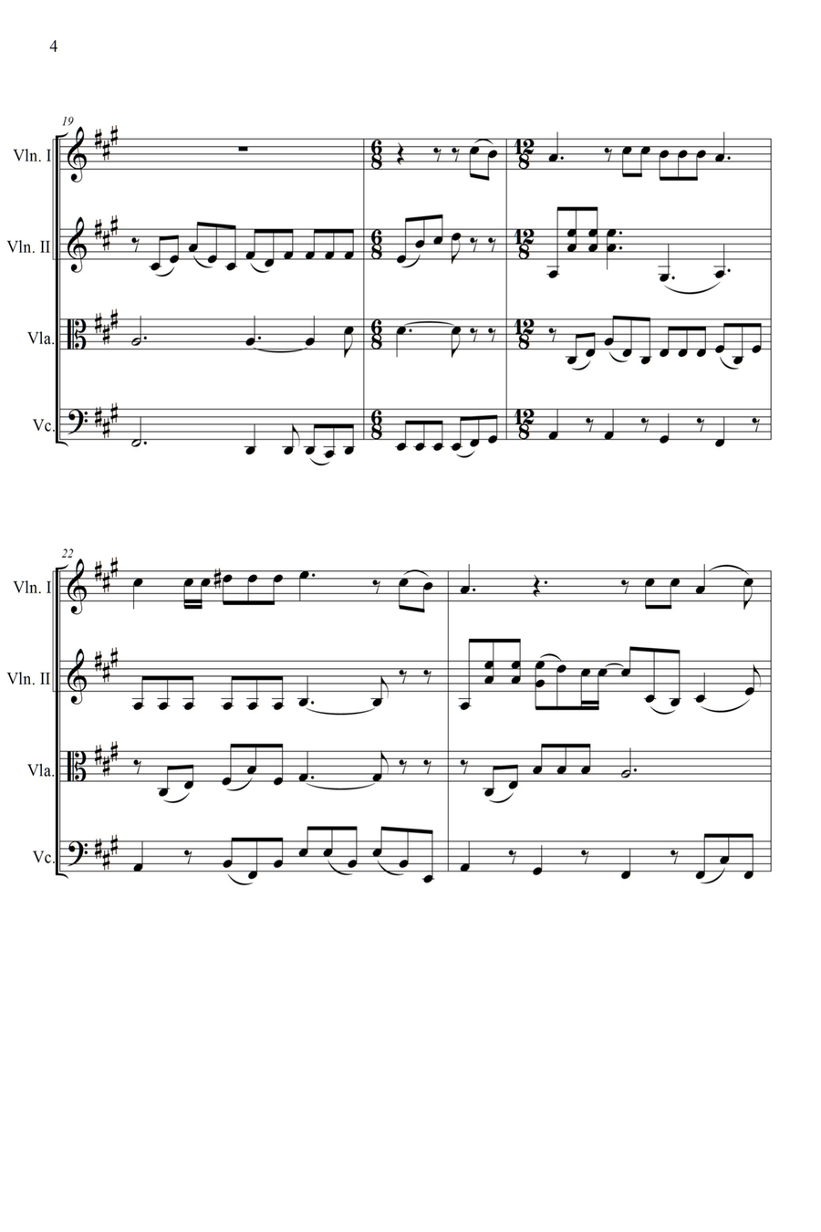 Somebody To Love Somebody To Love String Quartet scores gallery preview page 4