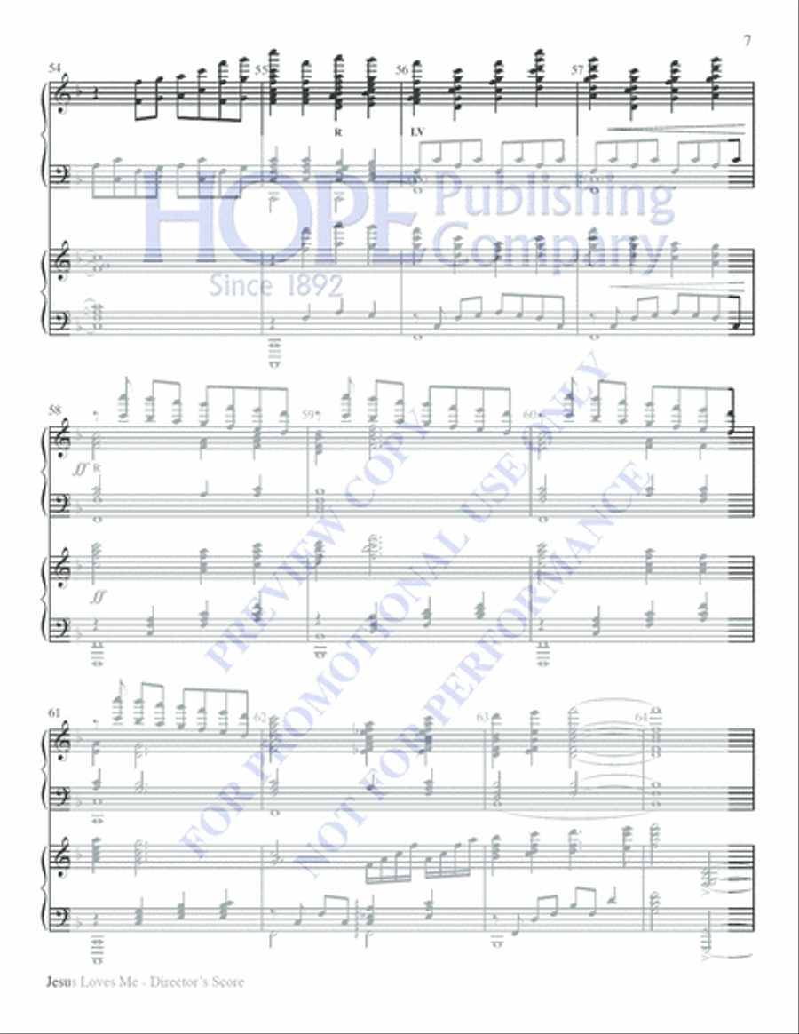 Jesus Loves Me Piano scores gallery preview page 7