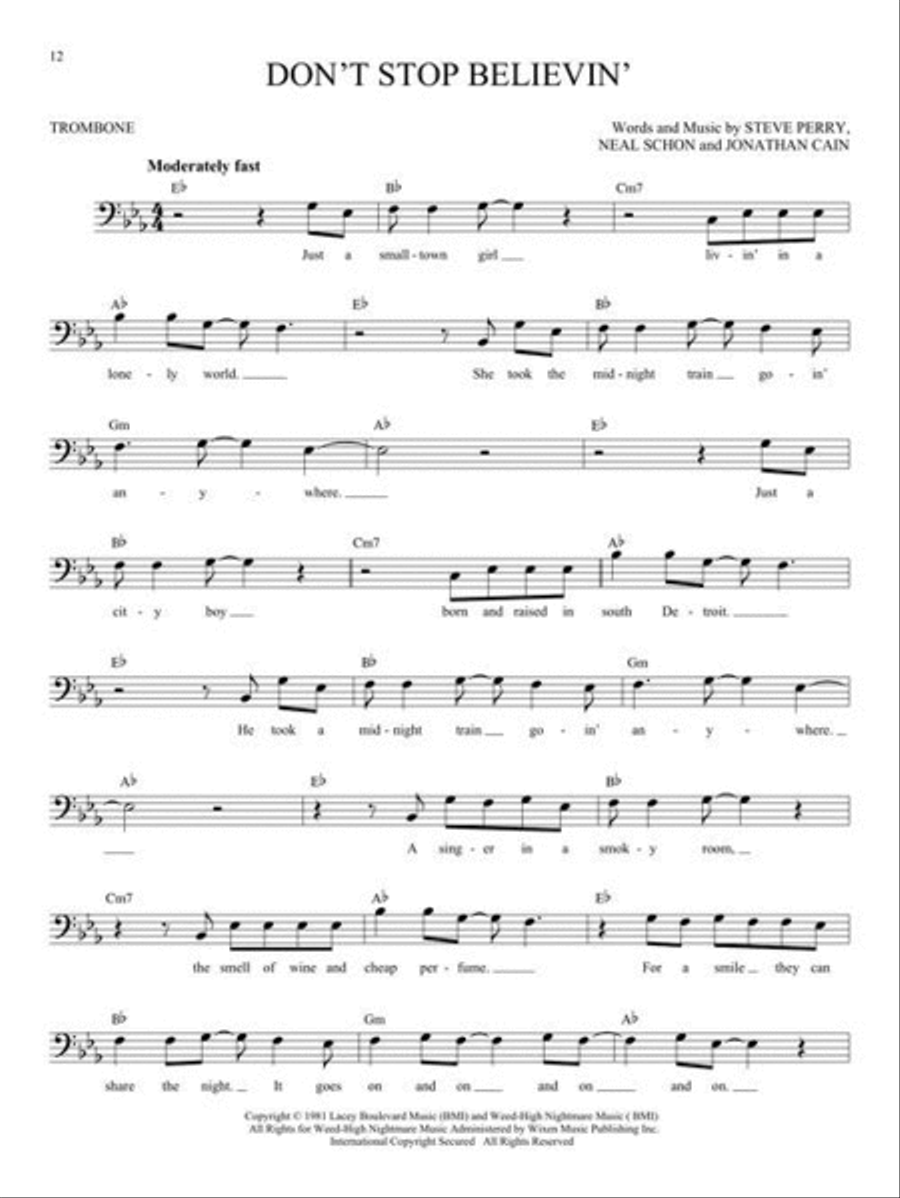 Easy Pop Melodies Easy Pop Melodies Trombone Solo scores gallery preview page 4