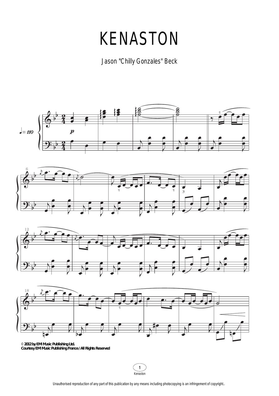 Kenaston Kenaston Piano Solo scores gallery preview page 1