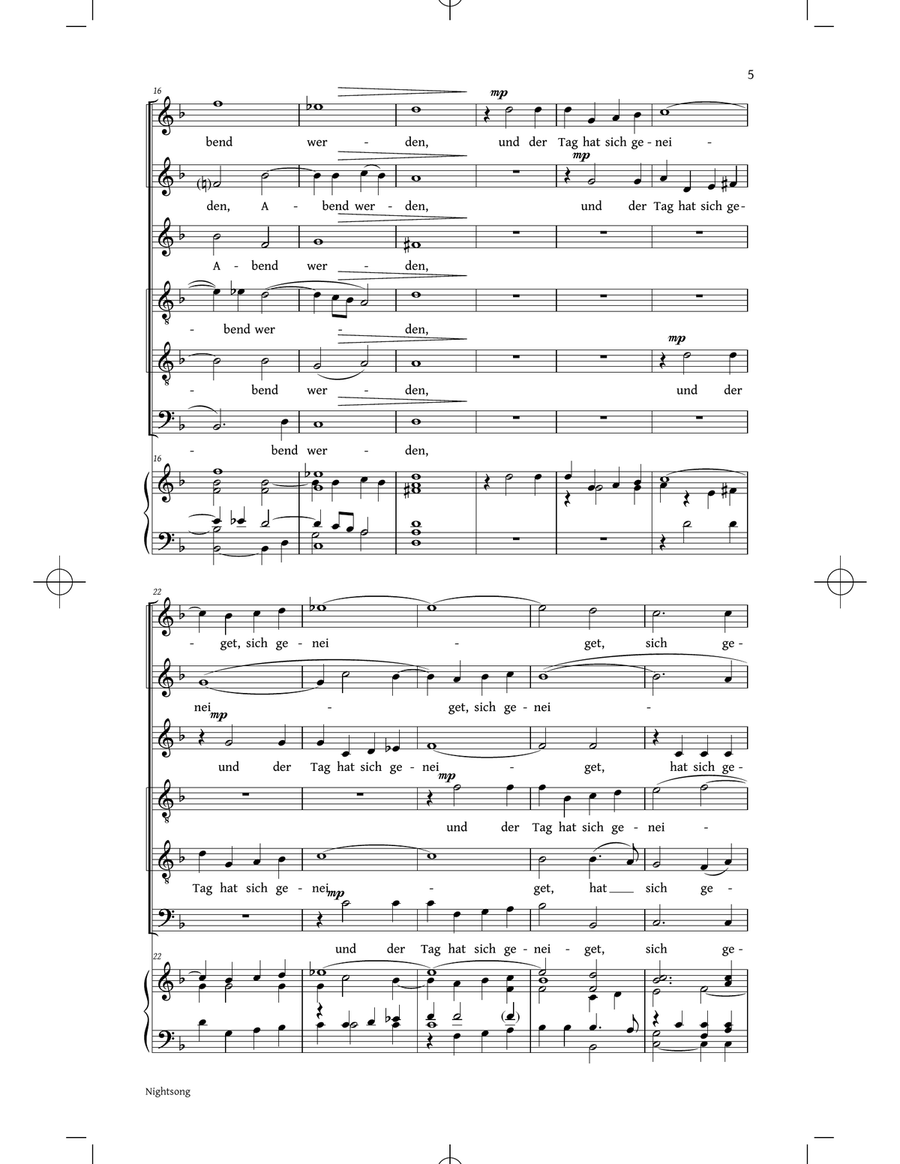 Abendlied, Op. 69, No. 3 Choir scores gallery preview page 3