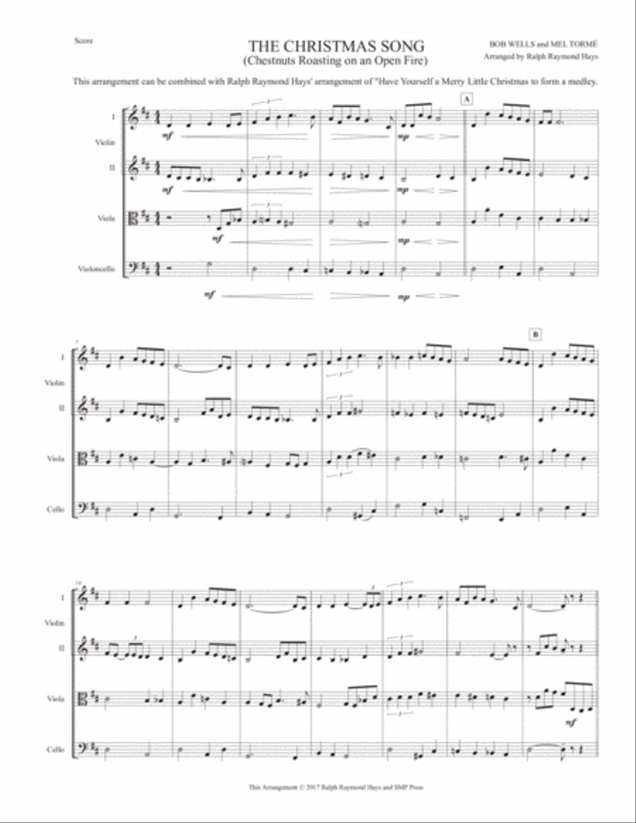The Christmas Song (Chestnuts Roasting On An Open Fire) String Quartet scores gallery preview page 2