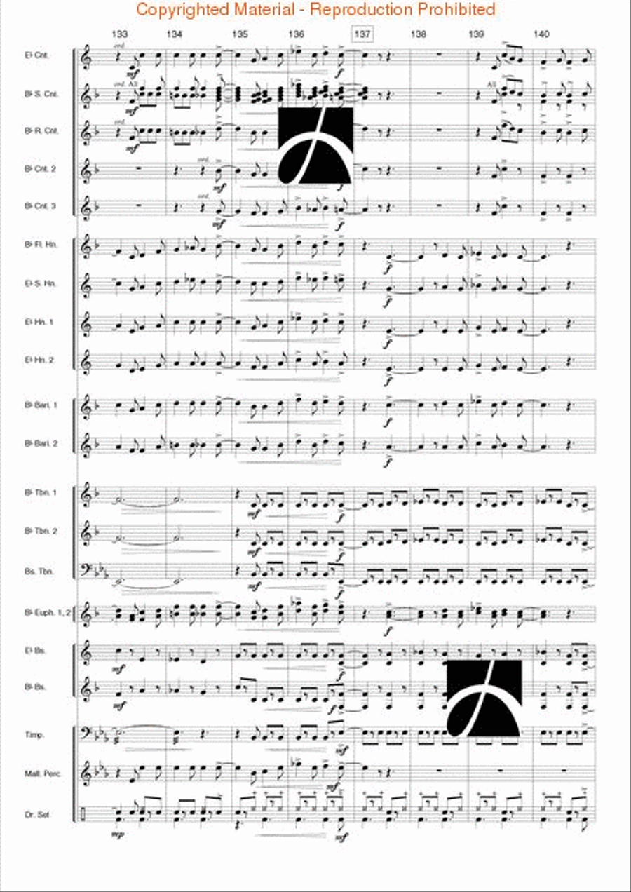 Marching Blues Marching Blues Concert Band scores gallery preview page 19