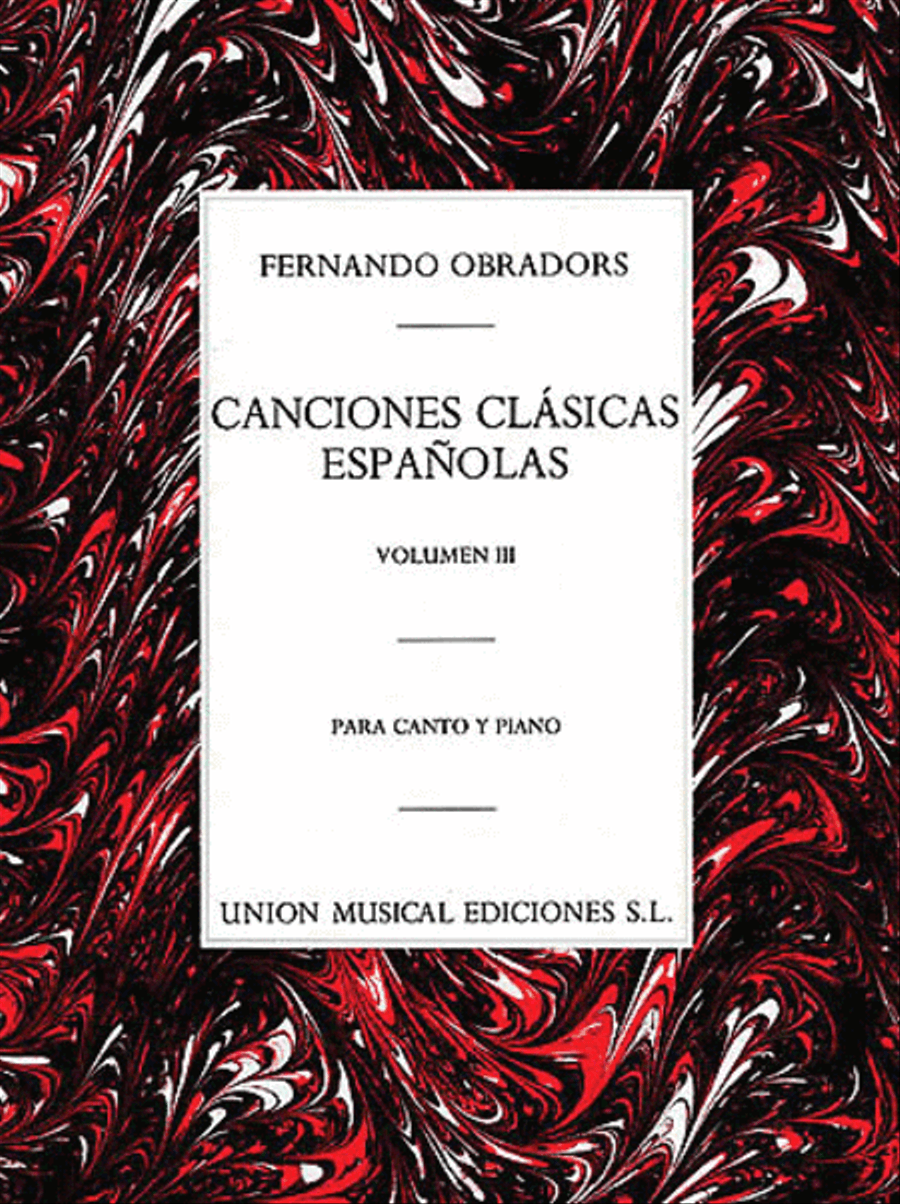 Canciones Clasicas Espanolas – Volumen III Voice scores gallery preview page 1