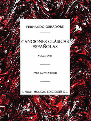 Book cover for Canciones Clasicas Espanolas – Volumen III