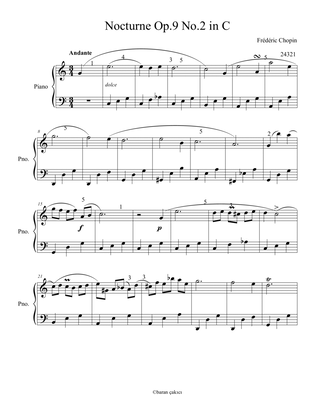 Nocturne in C major Op 9 No 2