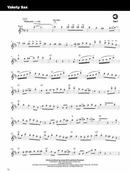 25 Great Sax Solos Saxophone - Sheet Music