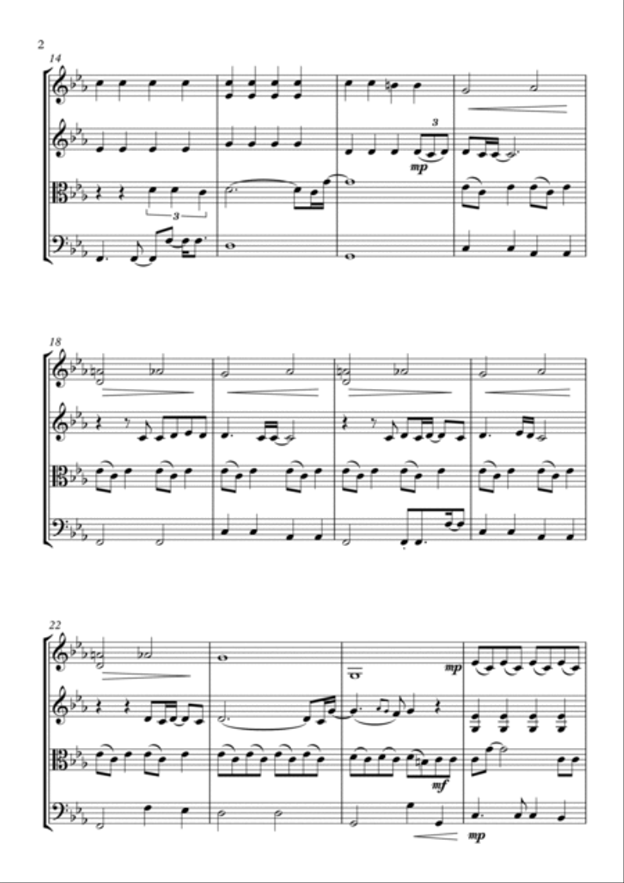 Skyfall Skyfall String Quartet scores gallery preview page 2