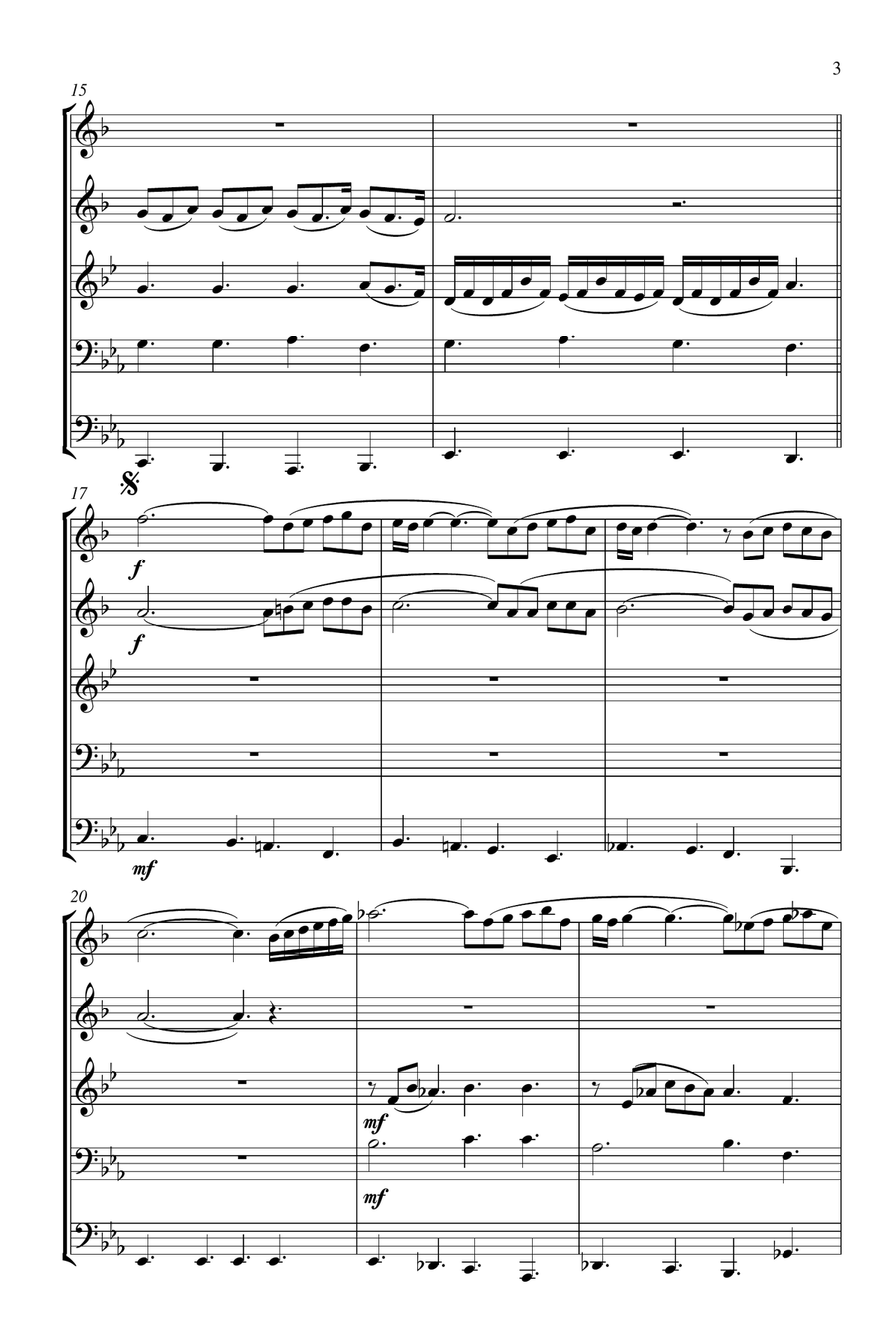 She's Always A Woman Brass Ensemble scores gallery preview page 4