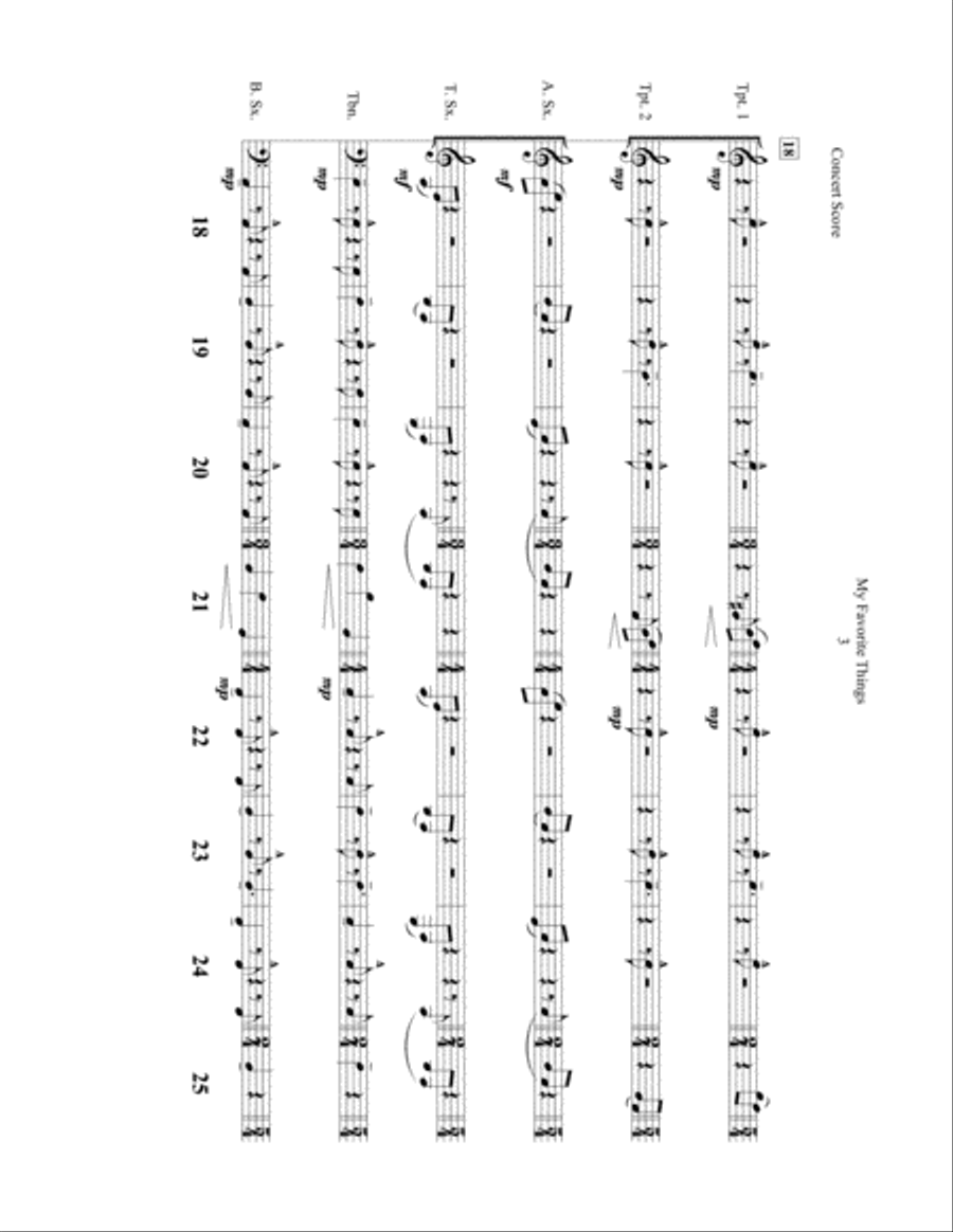My Favorite Things Tenor Saxophone scores gallery preview page 3