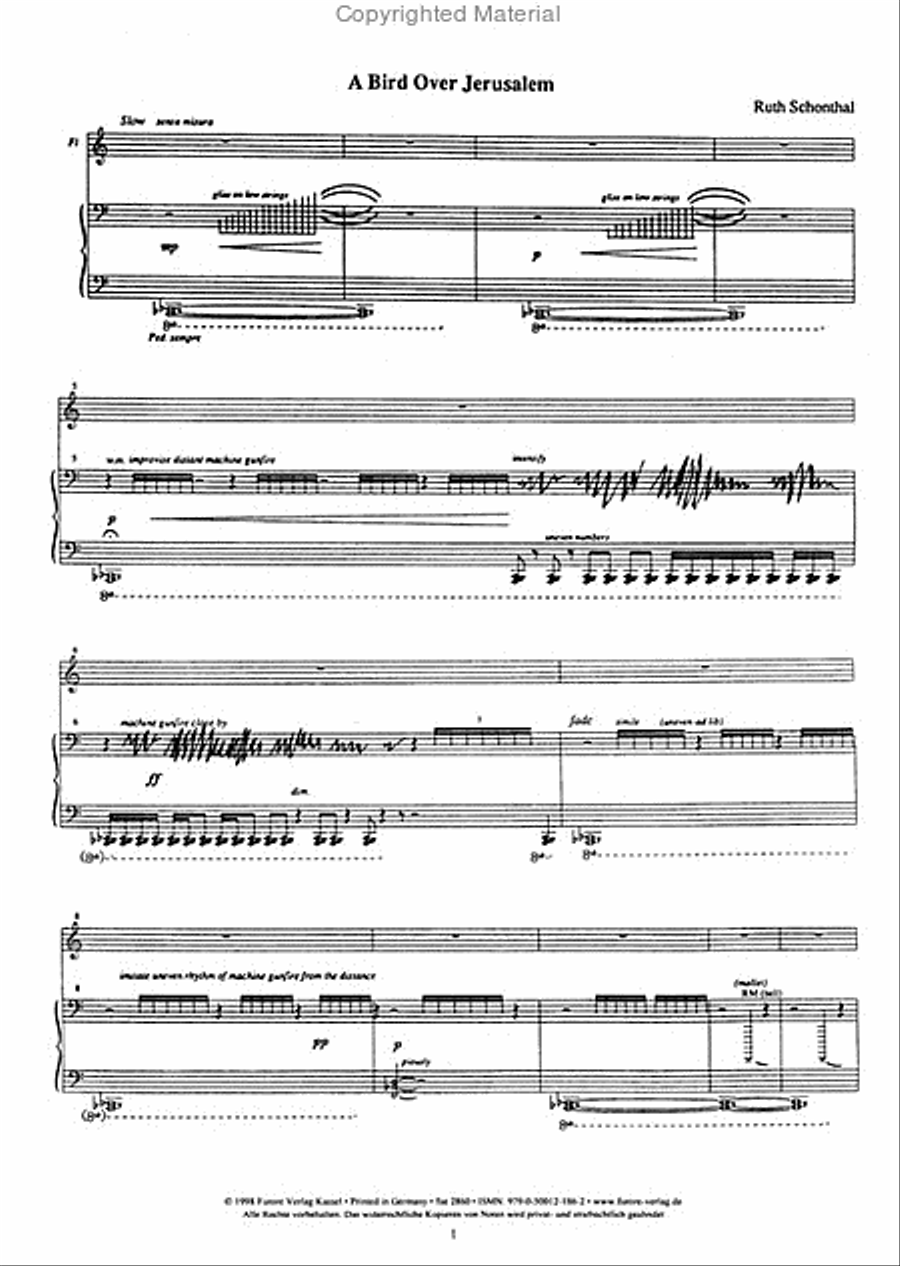 A Bird over Jerusalem Flute Solo scores gallery preview page 2