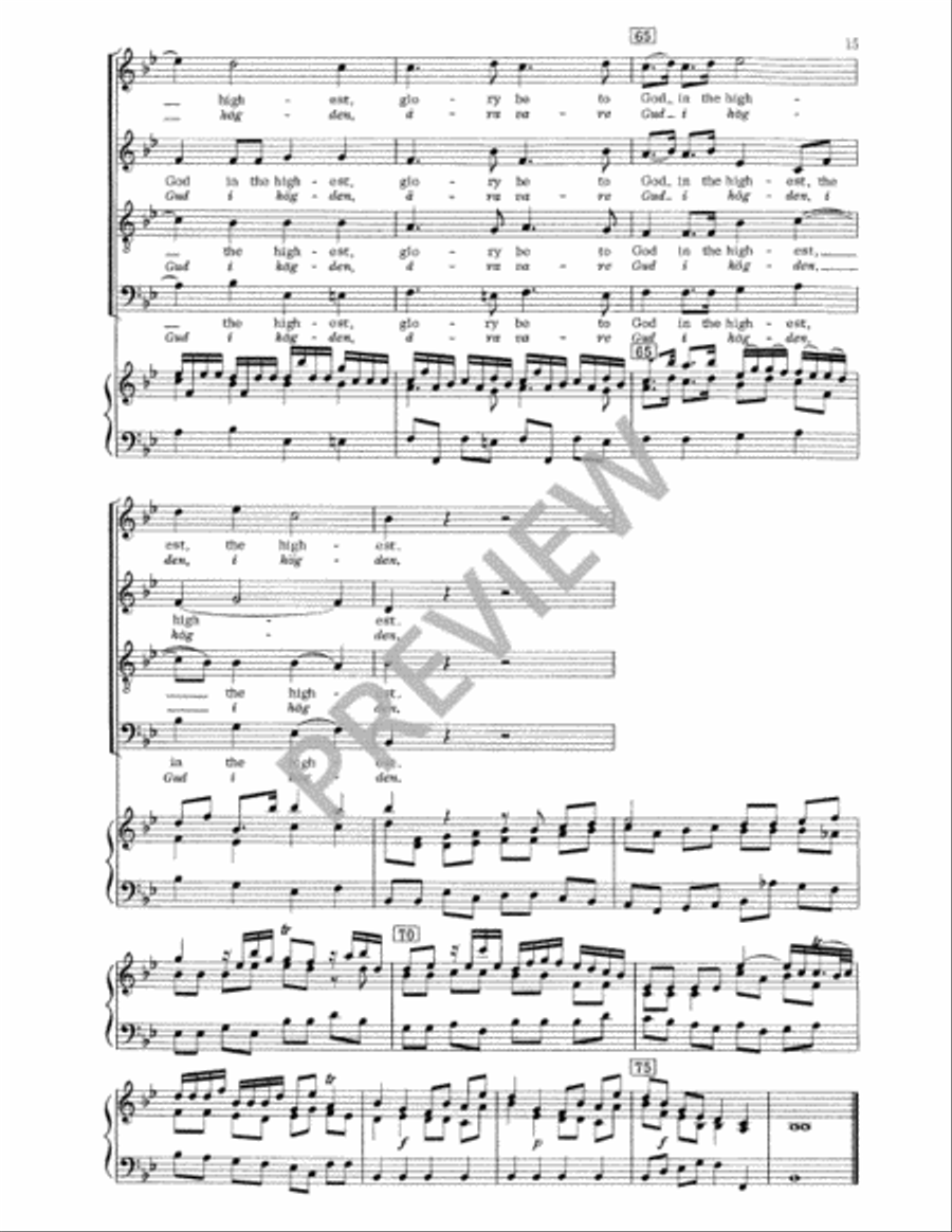 Svenska Messan (Swedish Mass) Vocal Score 4-Part scores gallery preview page 18