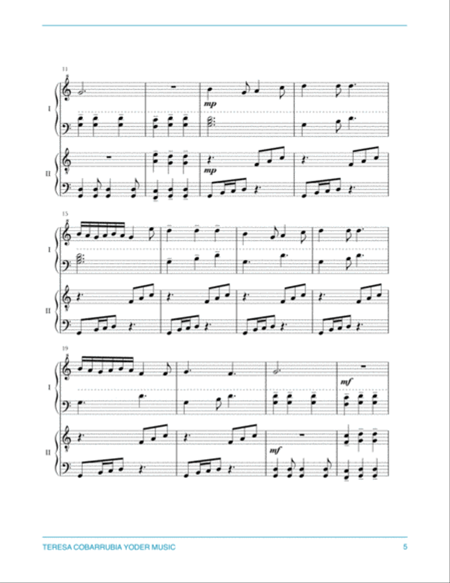 Scottish Highlands - Easy Piano Duet Easy Piano scores gallery preview page 5