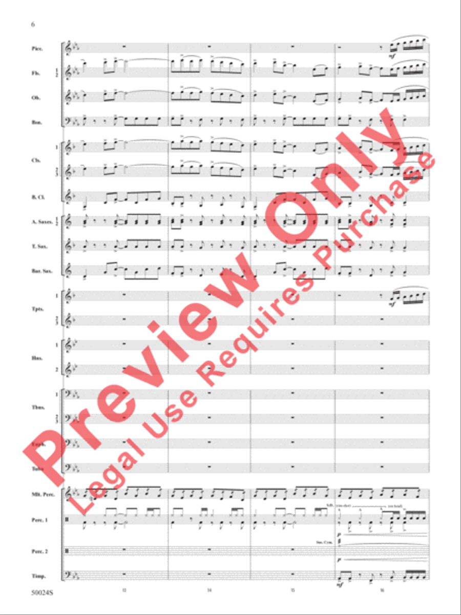 A Beacon of Light Concert Band scores gallery preview page 7