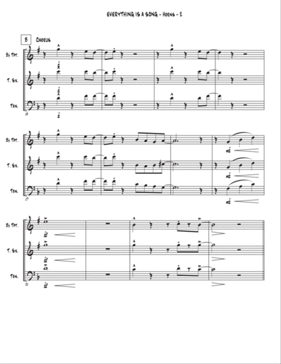 Everything Is A Song Tenor Saxophone scores gallery preview page 2